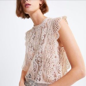 ZARA PINK LACE TOP